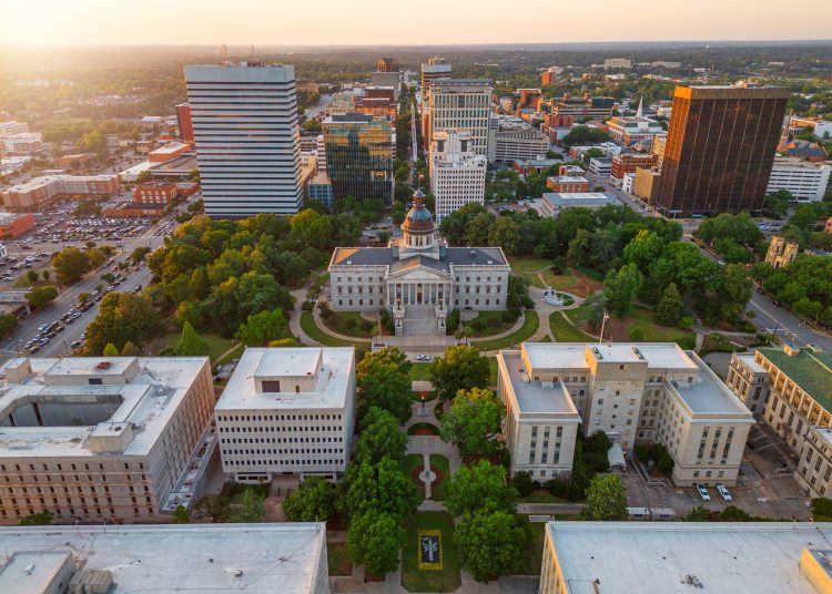 Columbia, South Carolina, USA Downtown Cityscape
