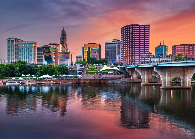 Hartford, Connecticut, USA Downtown Skyline