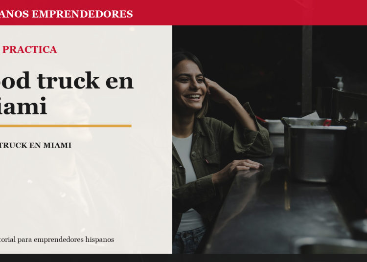 Emprendedor hispano planificando un food truck en Miami