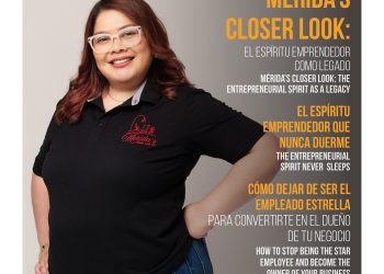 Portada de la Edición 37 de la revista Hispanos Emprendedores, con Sabrina Vásquez Vanegas de Mérida’s Closer Look
