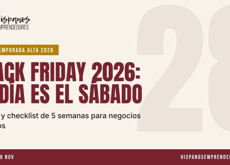 Black Friday 2026 en Estados Unidos: Small Business Saturday es el sábado 28 de noviembre
